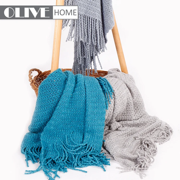  Battilo Wheat Knit Tassel Throw Blanket For Couch Sofa Bed Home Dcor Soft Warm Lightweight Blanket 