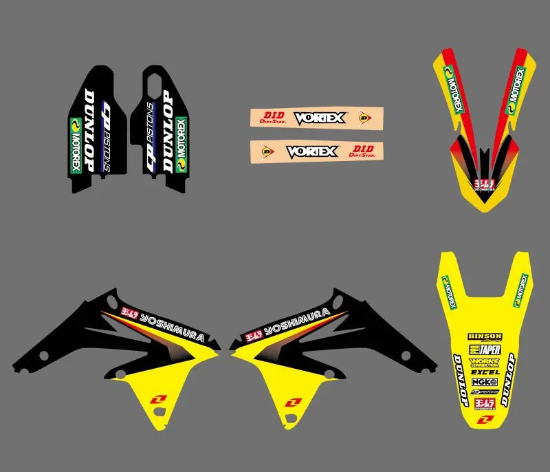 Наклейки для Suzuki RMZ450 новые наклейки команды графические 450 RMZ 2008 2009 2010 2011 2012 2013 2014