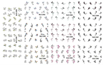 

11 PACK/ LOT WATER DECAL NAIL ART NAIL STICKER FLOWER FLORAL BUTTERFLY BLE2358-2368