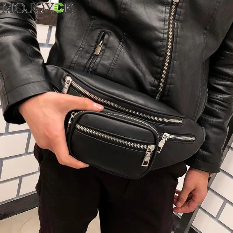 للجنسين سستة الخصر حزمة الصلبة Crossbody حقائب للنساء بو الجلود الكتف حقيبة صدر للرجال سعة كبيرة السيدات حقيبة الخصر حزمة