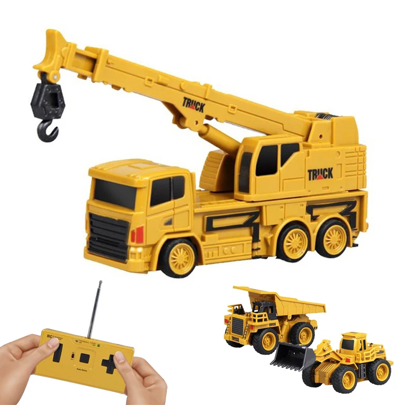 

Mini rc Constrction Truck Car Tractor Trattore Excavator Bulldozer Crane Model Car Remote Control Gift for Children