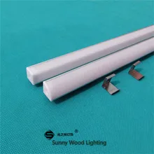 12 шт./лот 60 дюймов 1,5 м длиной 45 анодированный светодиодный алюминиевый профиль для 5050/5630 полосы, 10 мм pcb светодиодный светильник, угловая лента