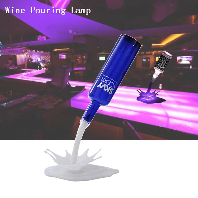 defong 3d led wine pouring night light usb 5w cool bar home party desk lamp bottle cool bar lighting p93 lighting