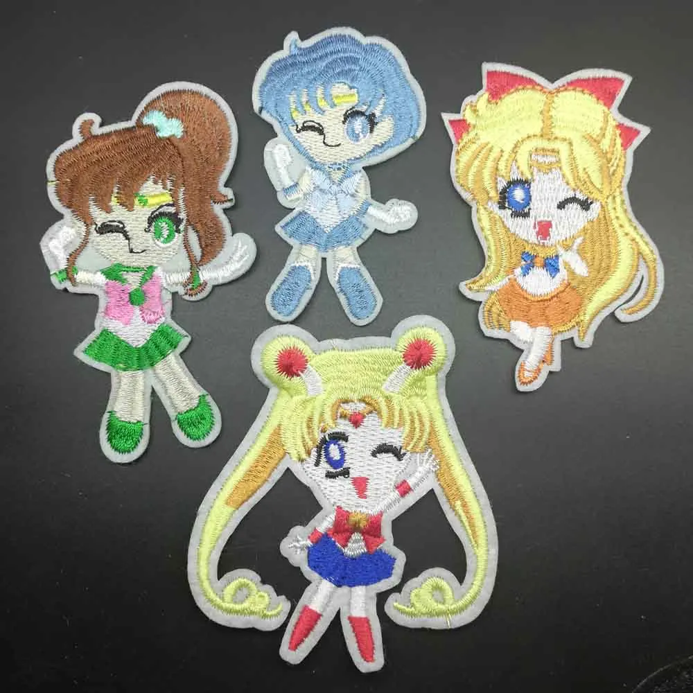 

Japanese Anime Sailor Moon Iron on Embroidered Cloth Patch For Girls Boys Clothes