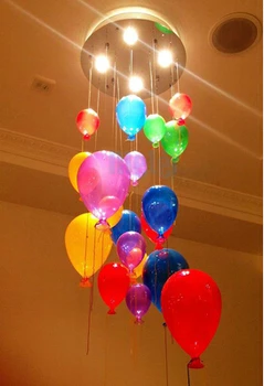 

40CM European Modern LED Glass Hanging Dining Room Creative Personality Balloon Rain Drop Curtain Chandelier Lamp Light Lighting