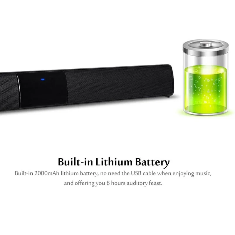 XGODY BS-28A Home Theater Bluetooth Soundbar TV Super Bass Stereo Loudspeaker Speakers Soundbar with Subwoofer Speaker for TV