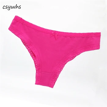 

CSYWHS 6pcs Sexy Lace Panties Cotton Women Briefs Low Rise Thong and G Strings for Girls Underwear Intimates M L XL