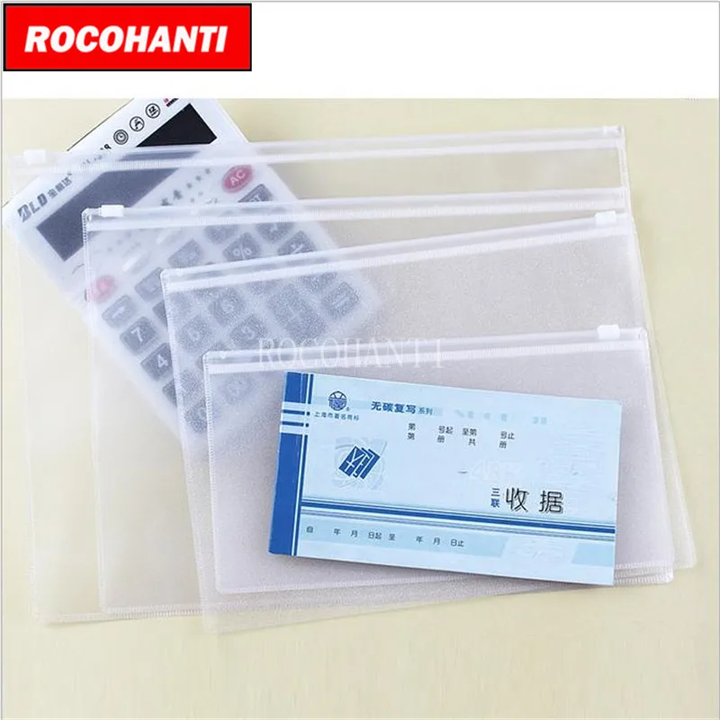 10x Waterproof Clear PVC Zipper Bag Plastic Gift Bag With Zipper