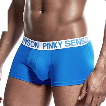 

Men Sexy Breathable Gay Men's Boxer Trunks Solid Soft Male Panties Cotton Underwears Boxers Shorts Underpants