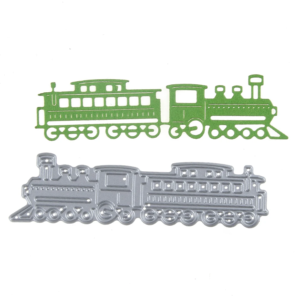 

HamyHo Handmade Cards Train Frame Stencil Metal Cutting Dies for DIY Scrapbooking Paper Album Card Embossing Dies Crafts