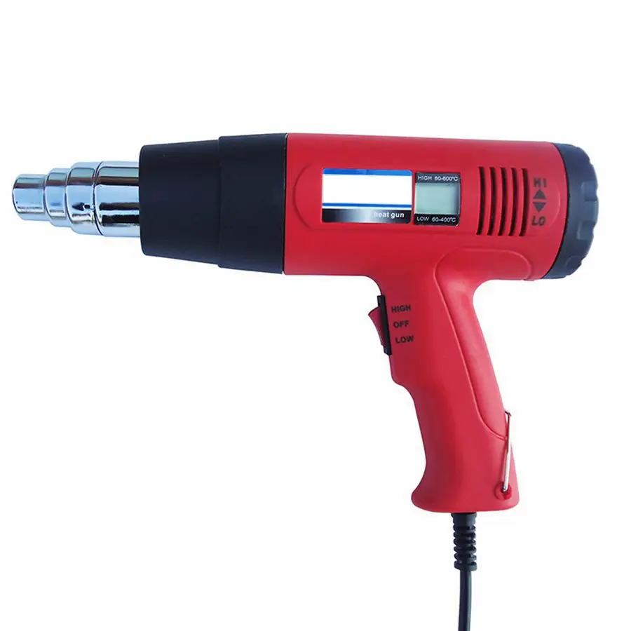 

High Quality Digital LCD Display Hot Air Gun Heat Gun Excellent Heating Effect Back Cover Knob Two-position switch