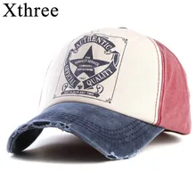 Xthree retro baseball cap women fitted cap snapback hats for men hip hop casual cap cheap