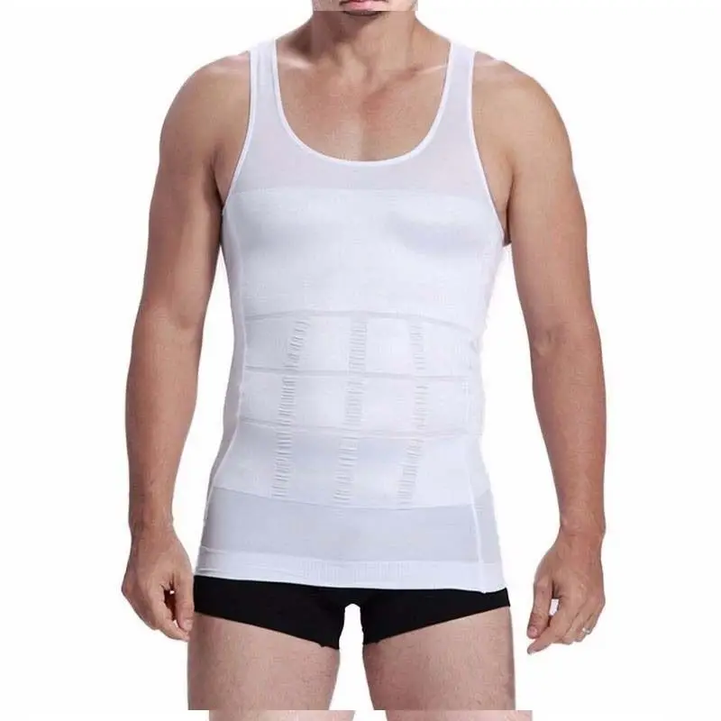 New Hot Men's Body Shaper Vest Underwear Shirt Firm Tummy Belly Buster ...