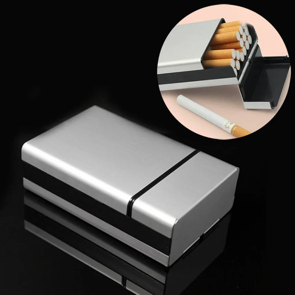 Nieuwe Mode Aluminium Zilver Schedel Sigaret Sigaar Tabak Case Houder ...