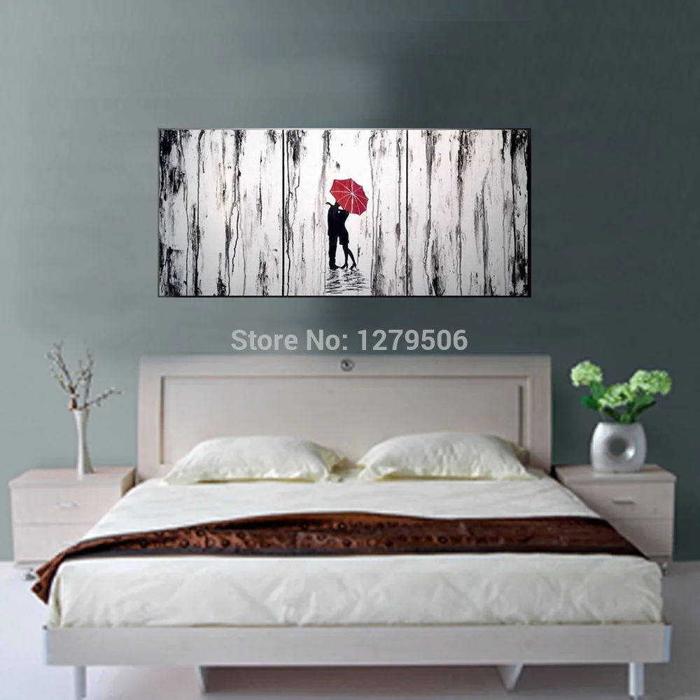 Beautiful Abstract Oil Painting Lover Hug On Rainy Hand Painted Lover Pictures On Canvas Unique Living Room Decor Pretty Picture.jpg
