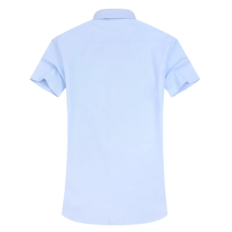 Новинка, повседневная мужская рубашка с коротким рукавом, приталенный дизайн, мужские деловые рубашки, высокое качество, одежда 4XL