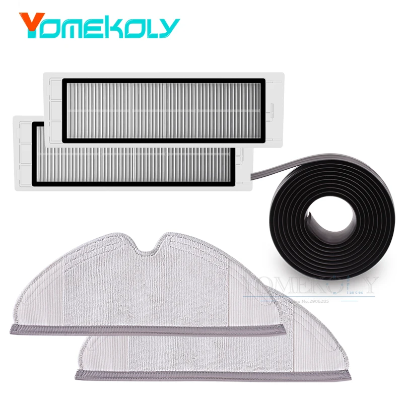 Replacement Spare Parts for Xiaomi Roborock S50 S51 Vacuum Cleaner Gen 2 2pcs Dry Wet Mop 2pcs Filters 1pc Virtual Magnetic Wall Replacement Spare Parts for Xiaomi Roborock S50 S51 Vacuum Cleaner Gen 2 2pcs Dry Wet Mop 2pcs Filters 1pc Virtual Magnetic Wall