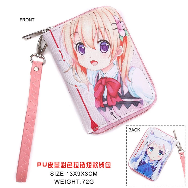 Красочный японский аниме заказ кролик Hoto Kokoa Kafuu Chino PU короткий кошелек с