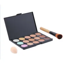 Профессиональный 15 цветов контур для лица консилер, Контур корректор Палитра губка для воды слоеный порошок макияж набор кистей для макияжа Горячая