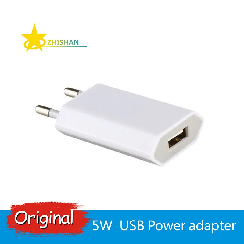 Original 5W USB Power USB Adapter AC Travel Wall Charger for iPhone X 4s 5 5c 5s 6s 7 8 Plus iPad iPod for EU Plug 5V/1A Output
