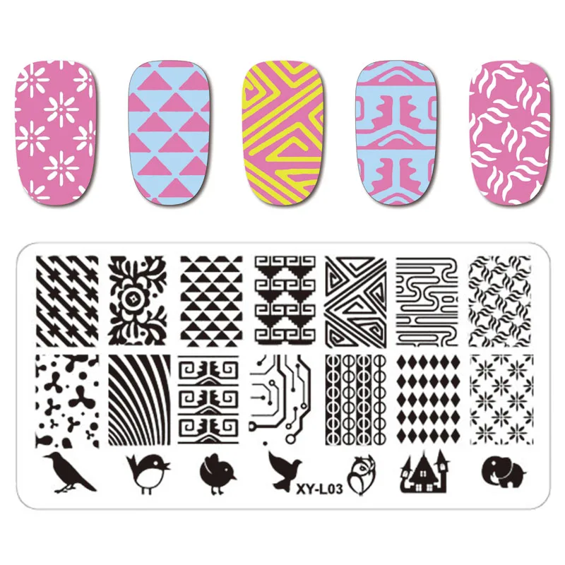 Hot Sale 32pcs 12*6cm XY-L Series Nail Stamping Plates DIY Image Plastic Nail Art Manicure Templates Salon Beauty Polish Tools 4