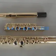 Excellence 17 Закрытая Флейта с отверстиями C Ключ золотой лак Body E key