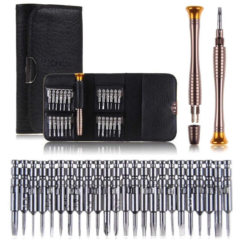 

25 in 1 Screwdriver Set Opening Repair Tools Kit Multifunctional Precision Screwdriver Set for Mobile Phone PC Camera Watch