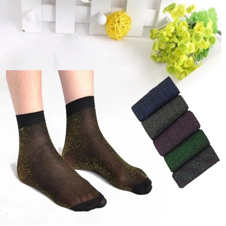 

HOT sexy silver silk stockings female silver onion shiny men and women spring and autumn stockings wholesale