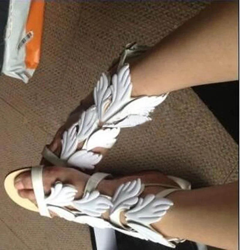 2016-Summer-New-Brand-Design-Slipper-Sandals-Women-Leaf-Slides-Wing-Flats-Women-Flat-Slippers-Beach