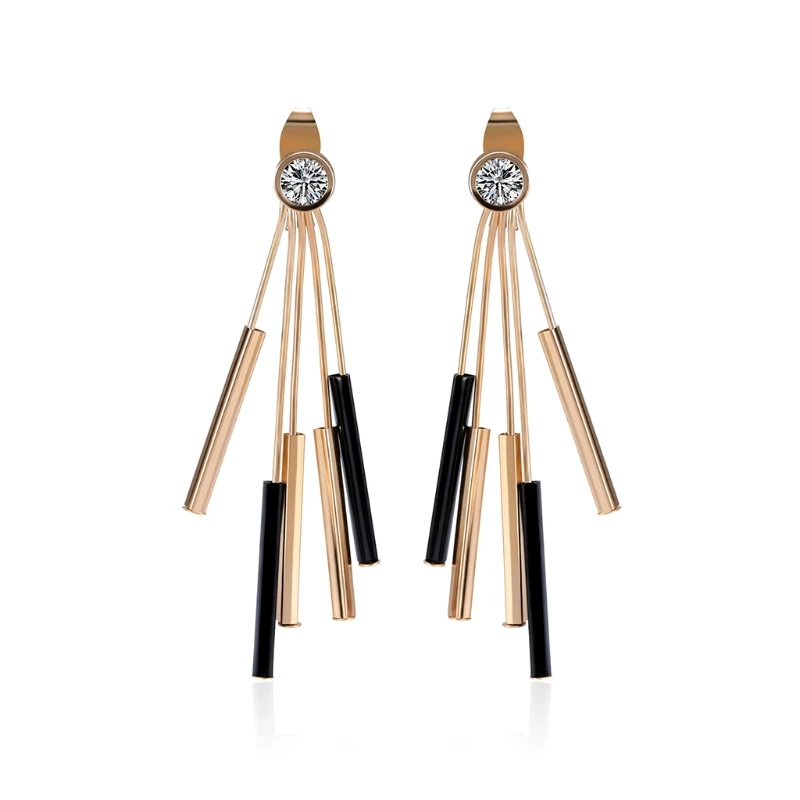 

Women Earrings Fashion Luxury Tassel Bride Wedding Gift Jewelry Dangle Long Drop