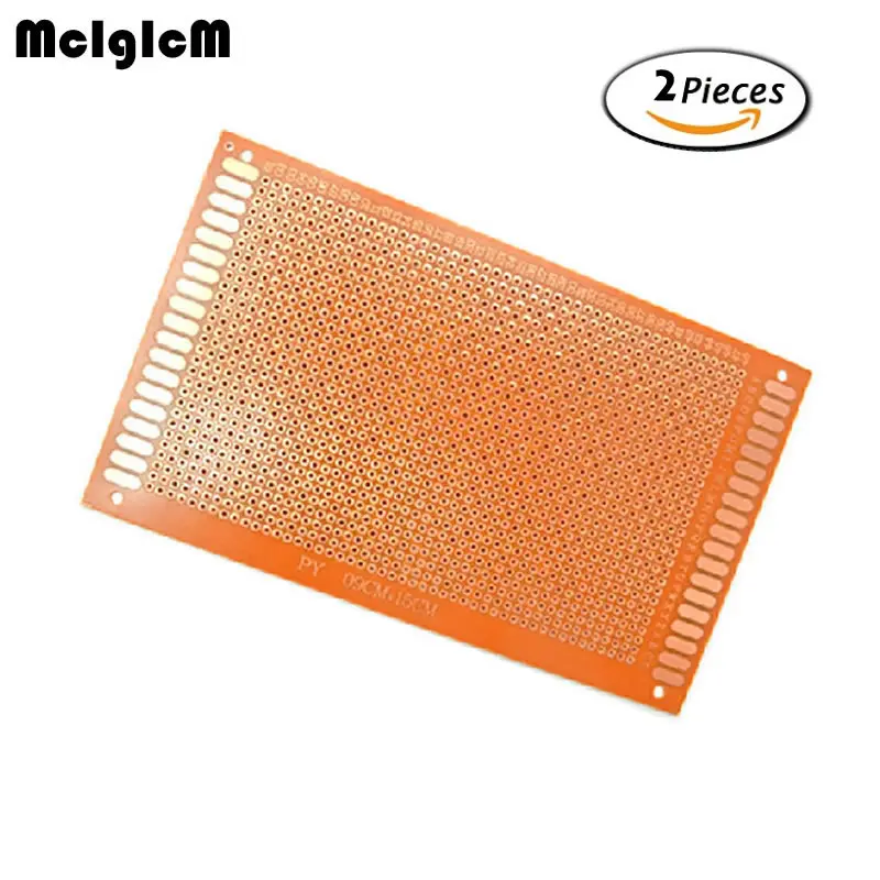 

MCIGICM 2pcs DIY Prototype Paper PCB Universal Experiment Matrix Circuit Board 9x15cm