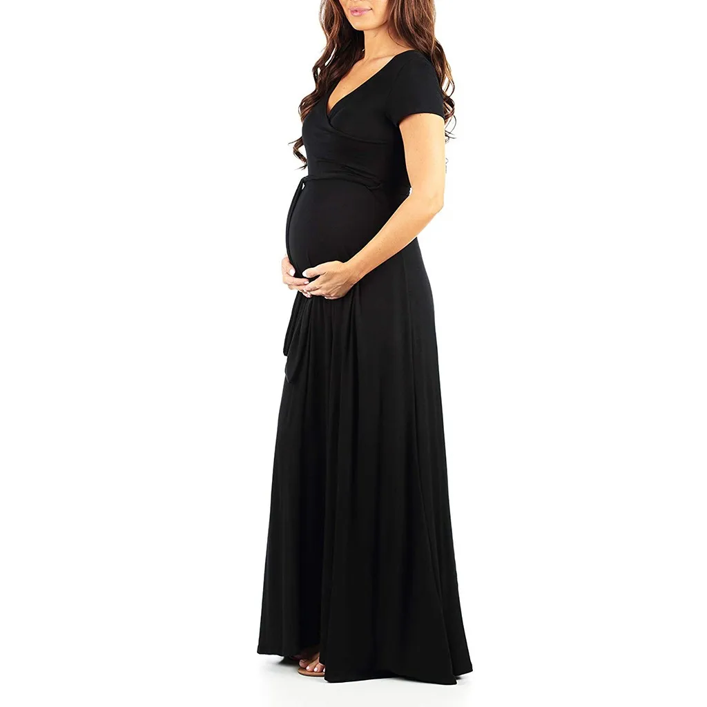 SAGACE/Одежда для беременных; длинные платья; длинное платье для фотосъемки; женское летнее платье с v-образным вырезом; элегантные платья для беременных