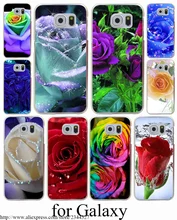 Rose Hard Transparent Case Cover for Galaxy S3 S4 S5 & Mini S6 S7 Edge Plus Case Cover