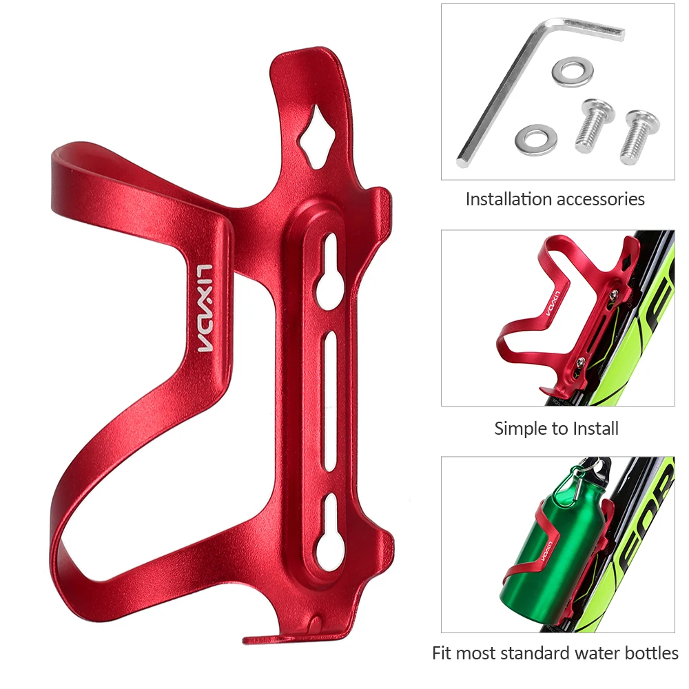 Lixada Lightweight Bike Bottle Holder Alloy MTB Water Bottle Cage Cup Holder for Stroller Cycling Road Bike Mount bicycle water bottle cage bicycle bottle holder water bottle holder