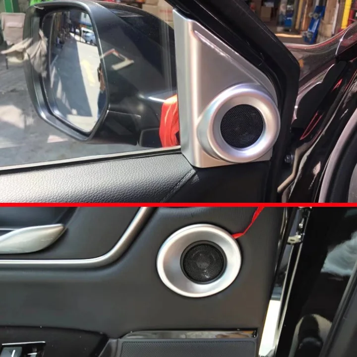 

ABS Pearl Chrome Inside Interior tweeter Cover Trim For Honda CR-V CRV 2017 2018 Car Accessories Stickers W4