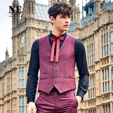 Brand Men Clothing Autumn Winter mens formal wedding suit vest coat waistcoat slim fit classic vest England Retro plus size