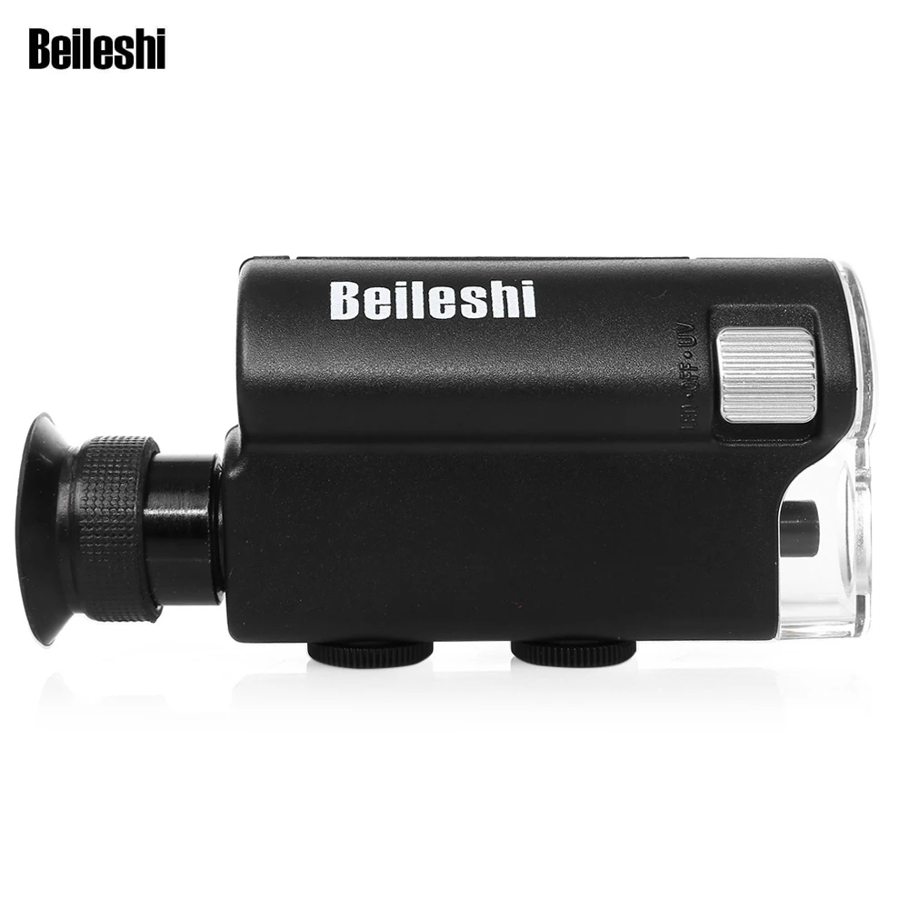 

Beileshi 200 - 240X Zoom Microscope Magnifier LED + Uv Light Clip-on Micro Lens for Universal Mobile Phones Universal Clamp