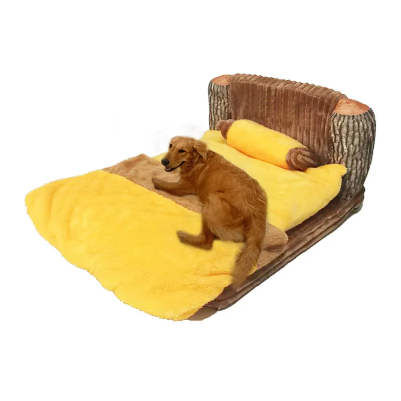 1 Set Of Yellow The Pooh Plush Beds Kennel Luxury Kennel Dog Bed,dog