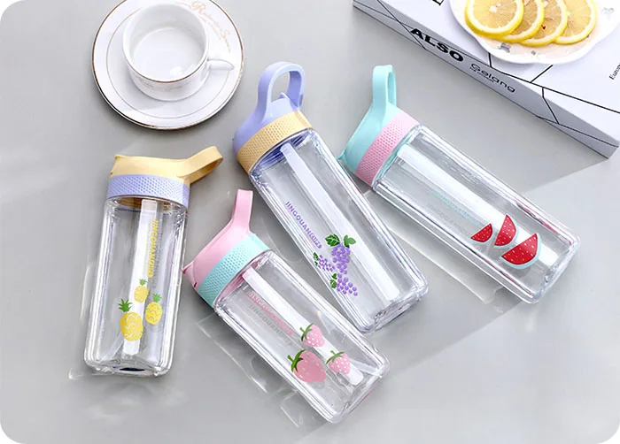 Plastic Water Bottle With Straw (14)
