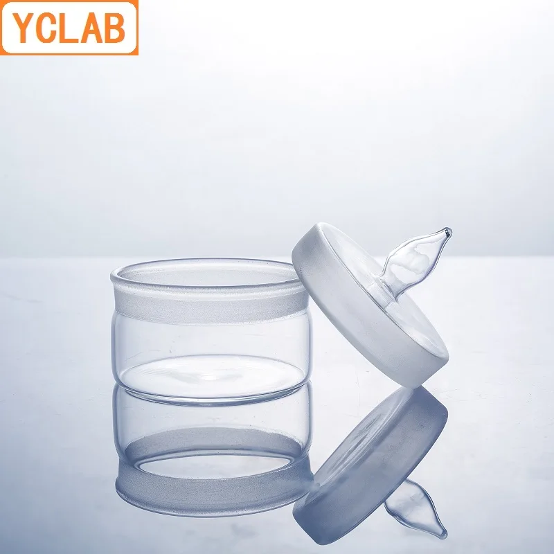 YCLAB 50*30mm Weighing Bottle Flat Low Form Sealed Glass Scale Specific Gravity Bottle Laboratory Chemistry Equipment glass reagent bottle