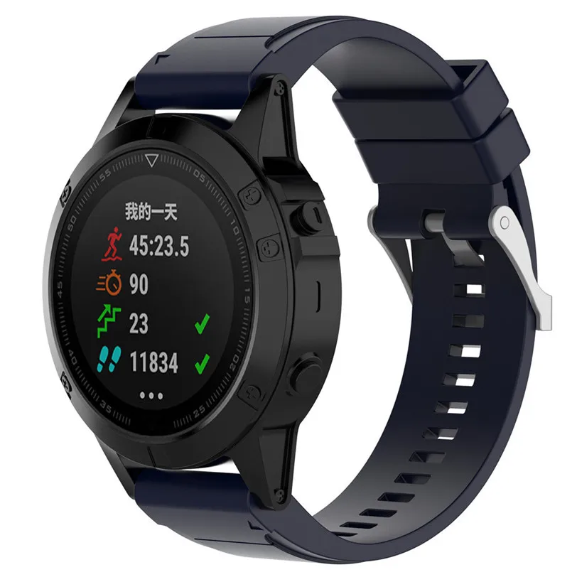 Сменный силиконовый смарт-браслет на запястье для Garmin Fenix 5X gps часы+ 2 шт. инструмент Jun20 Прямая - Цвет: As shown