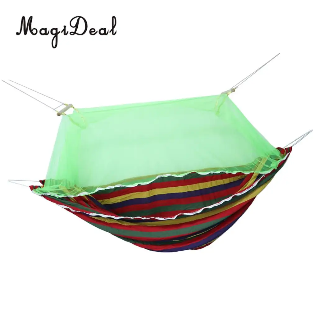MagiDeal Mosquito Net Outdoor Camping Sleeping Swing Hammock Hanging Bed Outdoor Camping Sleeping Swing Hammock