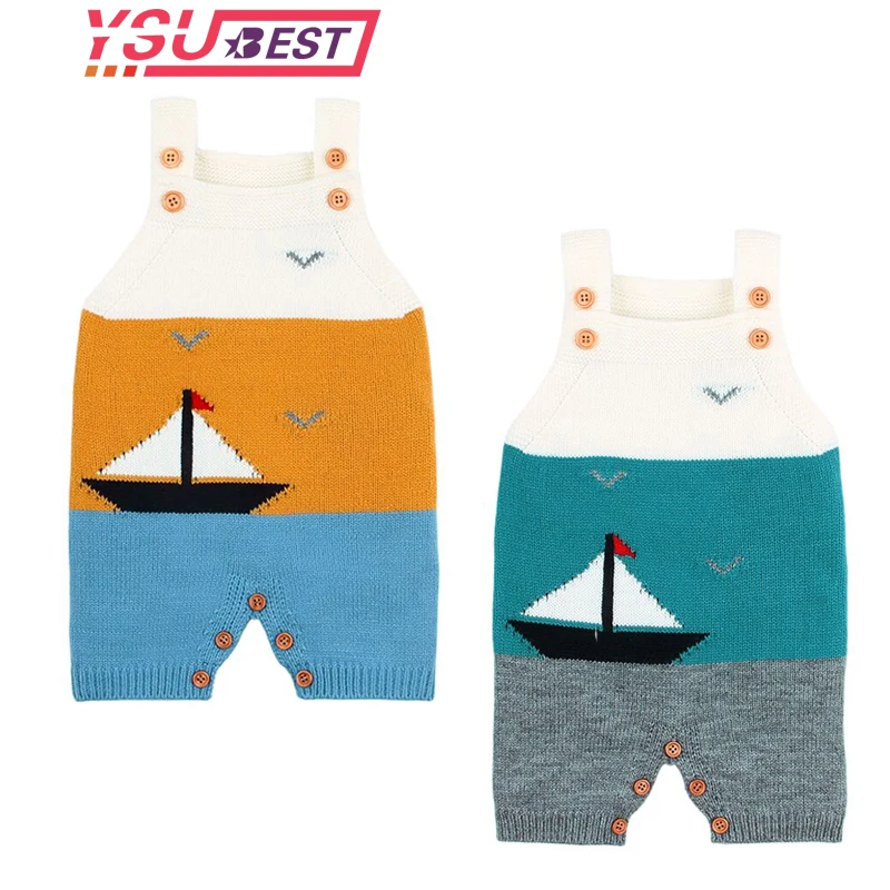 New Born Baby Summer Overalls for Unisex Clothes Fashion Sleeveless Newborn Boys Girls Rompers One Piece Children Jumpsuit | Мать и