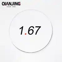 QANJING 1.67 Index เลนส์ Prescription สายตาสั้น Presbyopic สายตาเอียง Aspheric Hard เรซิ่นแว่นตาเลนส์สีเขียวเคลือบ