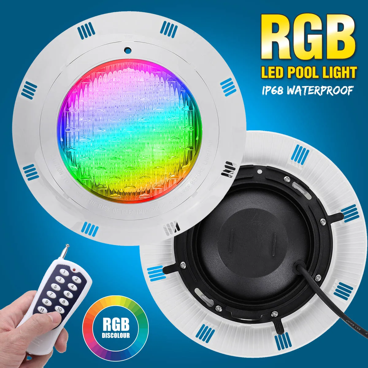 45 Вт RGB светодиодный светильник для бассейна 450 светодиодный IP68 Водонепроницаемый AC/DC12V-24V открытый RGB подводный светильник для пруда светодиодный Piscina Luz точечный светильник