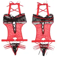 Женское сексуальное, с ремешком вокруг шеи без рукавов Пэчворк Выше Колена, Мини спинки кружевное нижнее белье летние комбинезоны