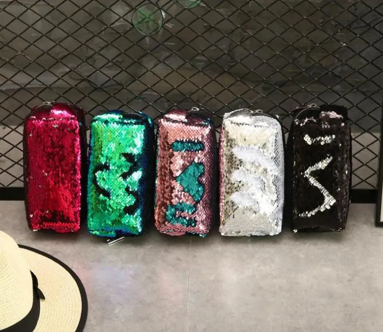 اللون تغيير عكسها الترتر حورية البحر قلم رصاص للبنات DIY السحر قلم رصاص الحالات للأطفال المدرسة المنزل تخزين SN1144