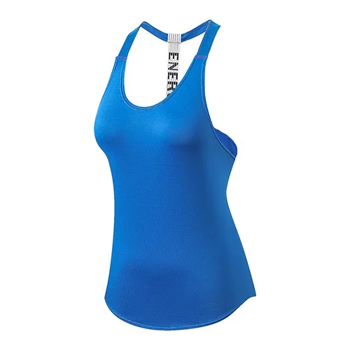 Женские топы, быстросохнущая тренировочная рубашка, рубашки для йоги, майка для бега, тренировочная рубашка s, свободная футболка Zumba, танцевальная одежда для фитнеса - Цвет: Blue