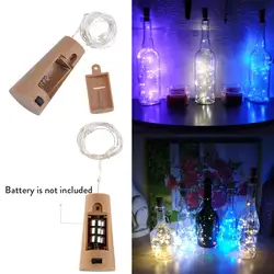 Гирлянда медная проволока Corker String Fairy Lights 10LED 1 м серебряная проволока для стеклянной бутылки ремесла Новогоднее рождественское свадебное