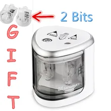 TENWIN электронная точилка для карандашей креативная Модная студенческая электрическая точилка для карандашей с двумя отверстиями подходит для 6-8 мм и 9-12 мм